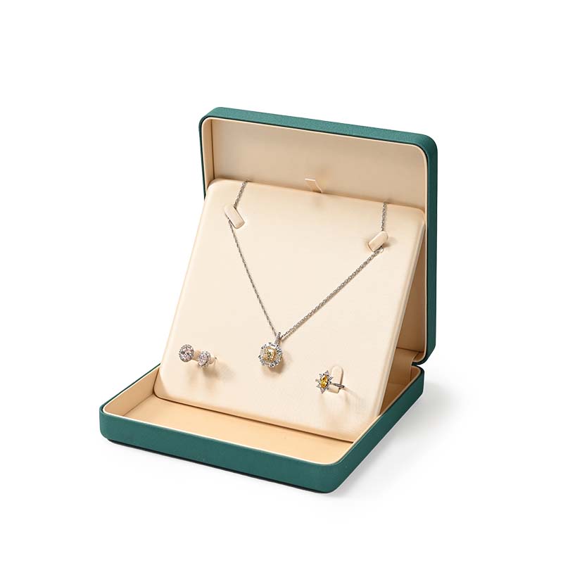 FANXI Custom Blue PU Leather Jewelry Set Box