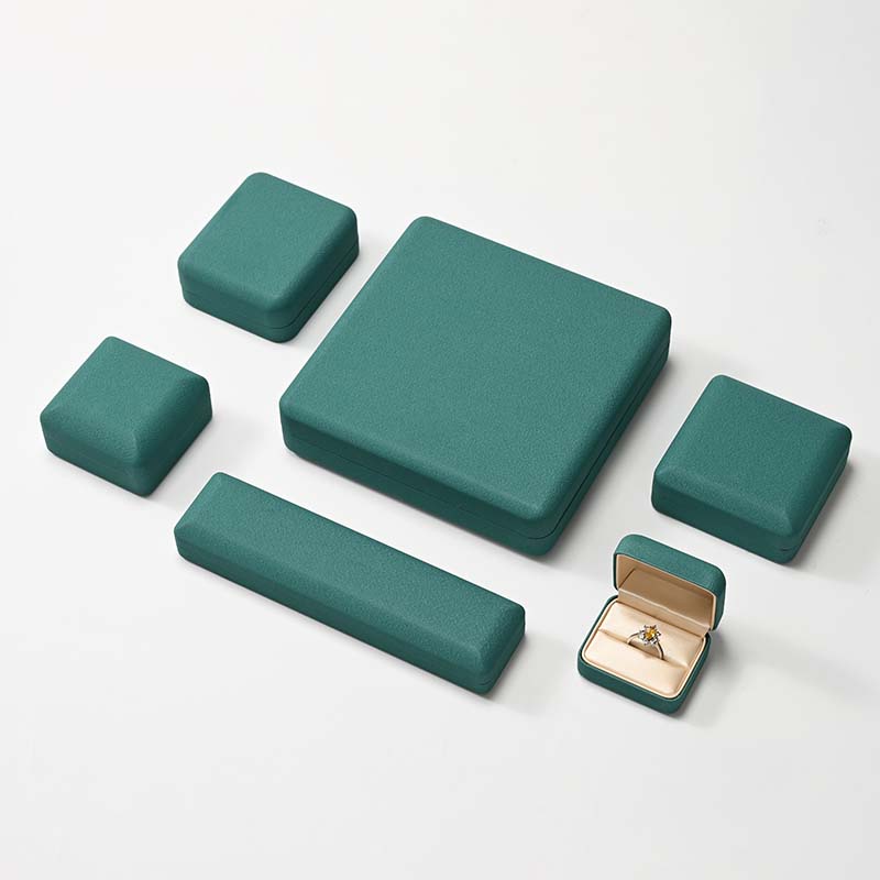 FANXI Custom Blue PU Leather Jewelry Set Box