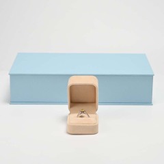 FANXI Custom Blue Paper Suede Magnetic Box