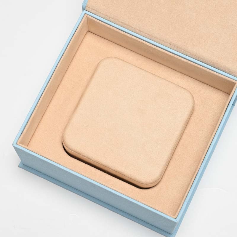 FANXI Custom Blue Paper Suede Magnetic Box