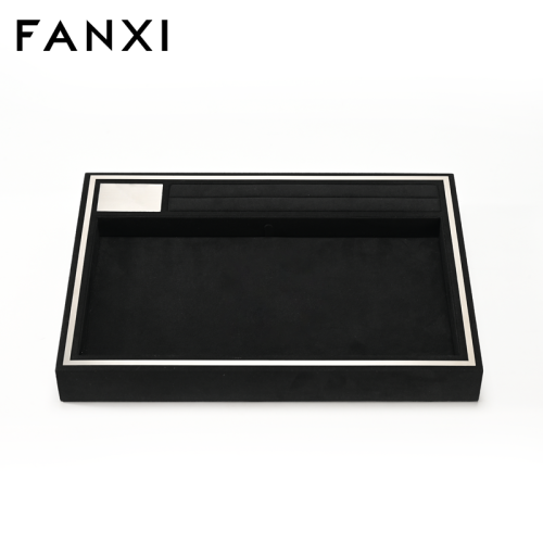 FANXI Custom Pink Microfiber Jewelry Tray