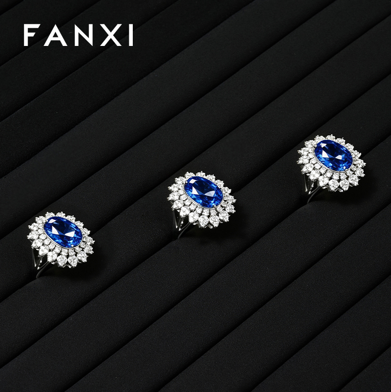 FANXI New Arrival Black Velvet Jewelry Tray