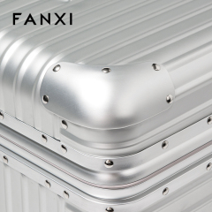 FANXI Portable Silver Alloy Velvet Rolling Jewelry Case