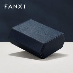 FANXI Fashion Blue PU Leather Velvet Watch Storage Bag