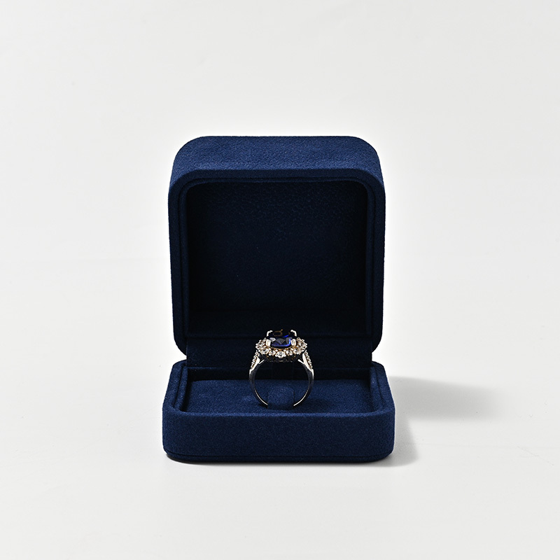 FANXI Custom Blue Velvet Jewelry Box