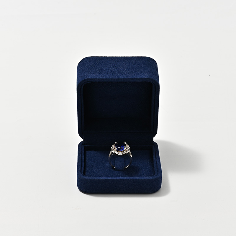 FANXI Custom Blue Velvet Jewelry Box