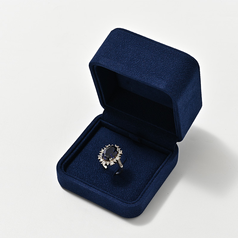 FANXI Custom Blue Velvet Jewelry Box