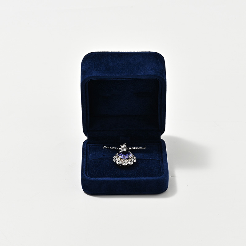 FANXI Custom Blue Velvet Jewelry Box