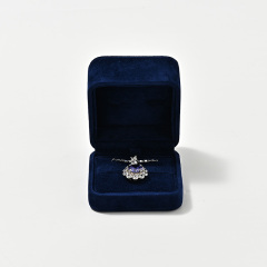 FANXI Custom Blue Velvet Jewelry Box