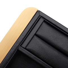 FANXI Custom Black Leather Metal Jewelry Tray