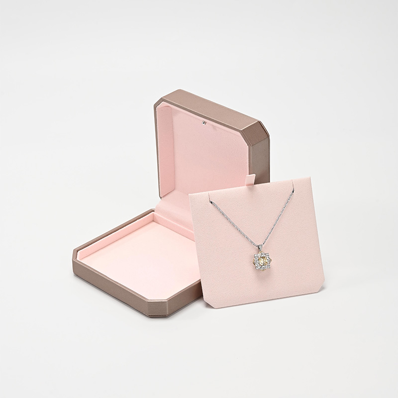 FANXI Custom Leather Microfiber Champagne Jewelry Box