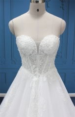 WT4553 Sweetheart Lace Aline, V-waistline