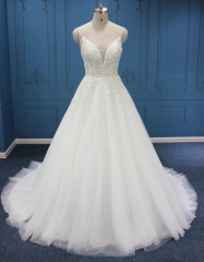 WT4556 Beading straps Aline, lace beading, Gliter tulle