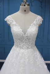 WT4557 Straps V neck Aline,lace beading