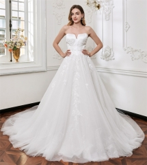 WT4895 Top Satin with lace applique and beading