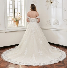 WT4843 Luxury illusion sparkle beaded sweetheart ball gown