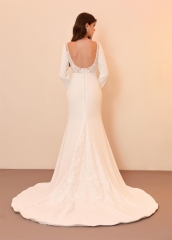 WT4363A Fit and Flare Crepe bridal