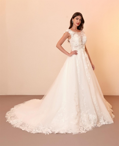 WT4678 Lace Ball gow