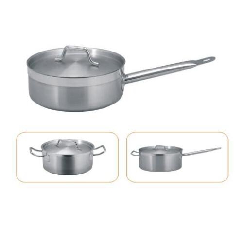 (04Style) Short Boby Stainless Steel Sauce Pot With Compound Bottom