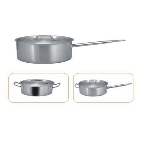 (03Style) Short Boby Stainless Steel Sauce Pot With Compound Bottom