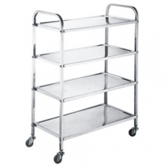 0462 Dismounting Square Tube Stainless Steel Four-Layers Hot Pot Cart