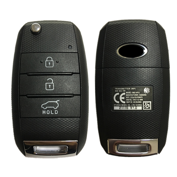 CN051022 Genuine KIA Carens flip key remote, 3 buttons, FCC IDRKE-4F13 ...