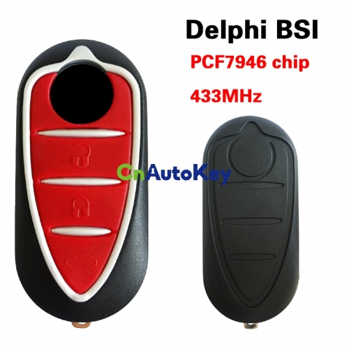 CN092004 PCF7946 chip 433MHz Delphi BSI type 3 button remote key for Alfa Romeo