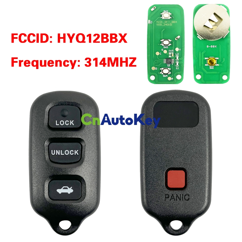 2x Toyota TOY43AT4 Transponder Chip Keys + HYQ12BBX Remote Shells (Top Quality, US Seller)