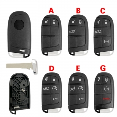 CS017021 3/4/5BTN Replacement Remote Smart Key Shell For Fiat 500 500L 500X Toro...