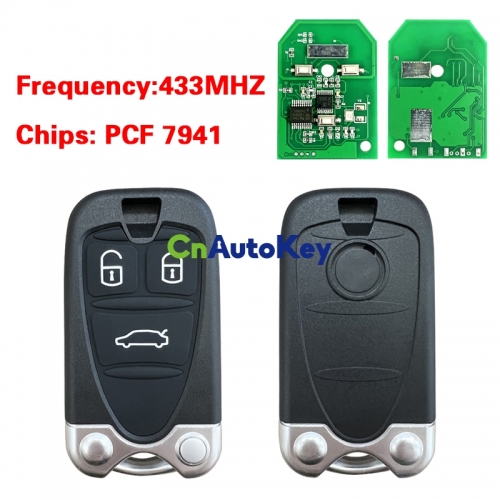 3-Button Smart Key Empty Housing With Emergency Key – Fits Alfa Romeo 159, Brera, Spider