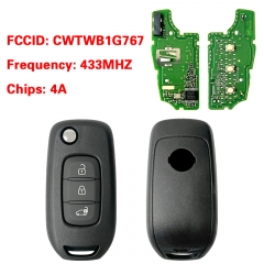 CN027122 For Nissan Flip remote 433Mhz 4A chip CWTWBB1G767