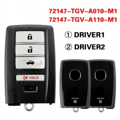 CN054004 For 4 Button Acura TLX Proximity Smart Key w/ Trunk KR5T21 / 72147-TGV-...