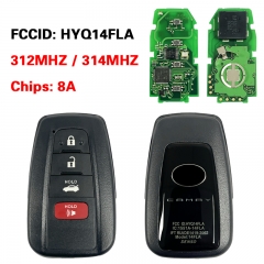 CN007377 312/314MHz 8A Chip HYQ14FLA Smart 3+1Button Proximity Remote for Toyota...