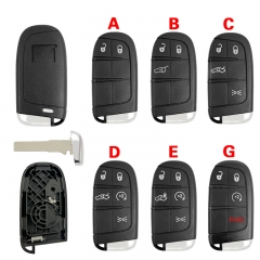 CS017026 3/4/5BTN Replacement Remote Smart Key Shell For Fiat 500 500L 500X Toro...