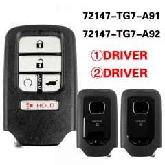 CN003172 For HONDA PILOT PASSPORT 19-22 SMART KEY PROXIMITY REMOTE FOB 72147-TG7...