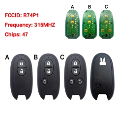CN048034 For for Suzuki Mitsubishi 2/3/4 buttons 315MHz ID47 Chip FCC: R74P1 Ori...