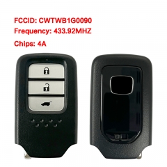 CN003173 3Button 433MHZ 4A Chip For Honda Accord 2018-2021 Smart Card Remote Key...
