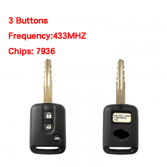 CN010087 For Renault Smart Remote Key 3 Buttons P/N:TFWB1G633A 7936 Chip/433.92M...