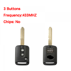 CN010088 For Renault Smart Remote Key 3 Buttons P/N:TFWB1G639 433.92MHZ No Chip