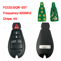 CN086062 for Original JEEP 4+1 button key remote 4A chip 433mhz GQ4-53T