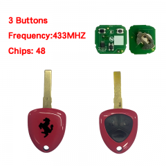 CN094002 Keyless Entry Smart Remote Key Fob 3 Buttons 433 MHZ for Ferrari 458