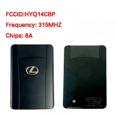 CN052079 OEM unlocked LEXUS HYQ14CBP smart card key keyless entry remote fob tra...