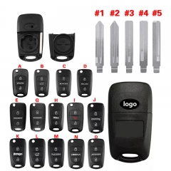 CS020065 Replacement 2/3 button Flip Key Shell for Hyundai KIA