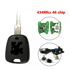 CN009072 For Peugeot 204 lock set（2keys +2locks） 434Mhz 46 chip