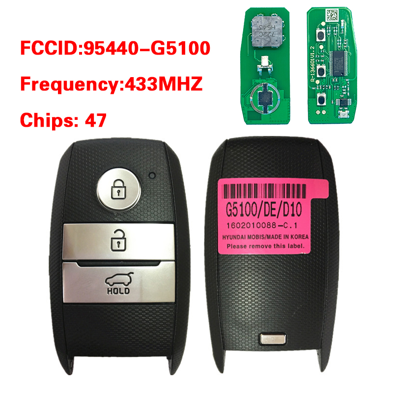 CN051043 Genuine Kia Smart Remote Key 433MHZ 47 Chip 95440-G5100