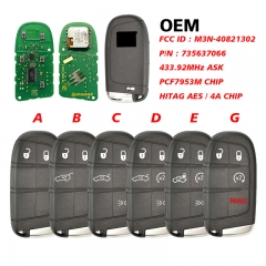 CN017045 434MHZ FCCID 85B83D62 PCF7953M Chip Remote Car Key for Fiat 500 500L 500X 2016 2017 2018 2019 Smart Fob