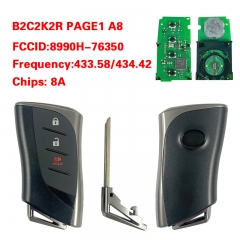 CN052066 Applicable to the 2019 Lexus UX200, UX200H, and UX250 models. Smart card model: 8990H-76350, B2C2K2R.