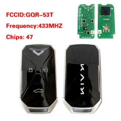 CN107001 Original 3 button smart key for kaiyi SMART KEY 47 CHIP 433mhz