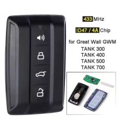 CN075014 Atermatket Smart Remote Key 433Mhz with 4A/ID47 Chip for Great Wall GWM...