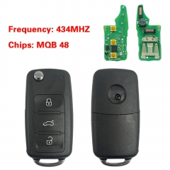 CN001145 Folding Remote Key 3 Button 434MHz With MQB48 Chip for Volkswagen